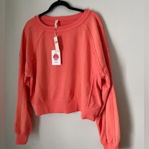 Daily Practice Anthropologie NWT Coral Sweatshirt, Size L